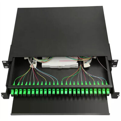 1U 19 "24 Port SC Simplex/LC Duplex Fiber Optic Rack Mount Enclosure Fiber Patch Panel-Bongkar