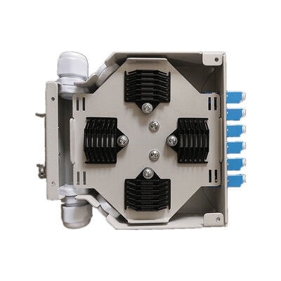 12 Core Cold Rolled Steel Fiber Optic Din Rail Terminal Box Dengan Adaptor Lc Duplex