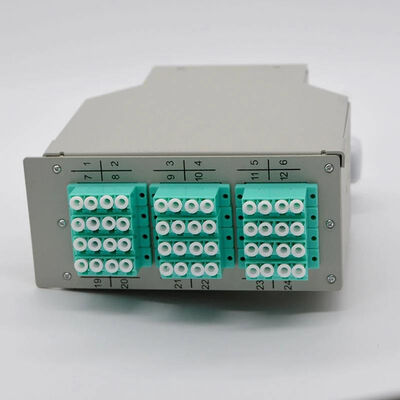 12 Port LC Quad Adapter 48Core Fiber Optic DIN Rail Terminal Box