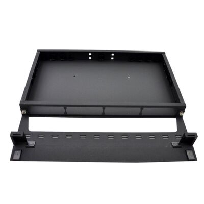 Modul Kaset 1U MTP 96F MPO Ke LC Patch Panel Rack Mount Black