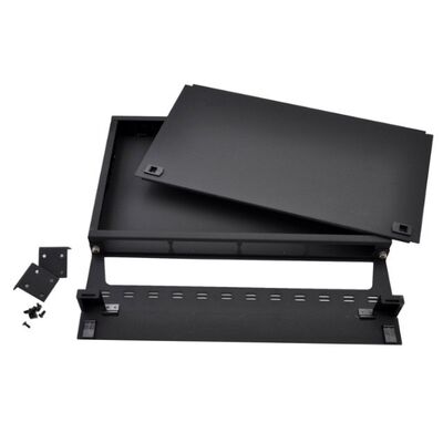 Modul Kaset 1U MTP 96F MPO Ke LC Patch Panel Rack Mount Black