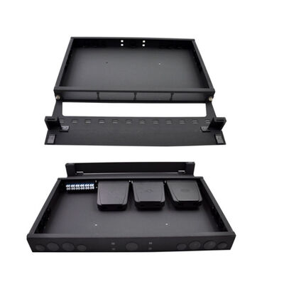 Modul Kaset 1U MTP 96F MPO Ke LC Patch Panel Rack Mount Black