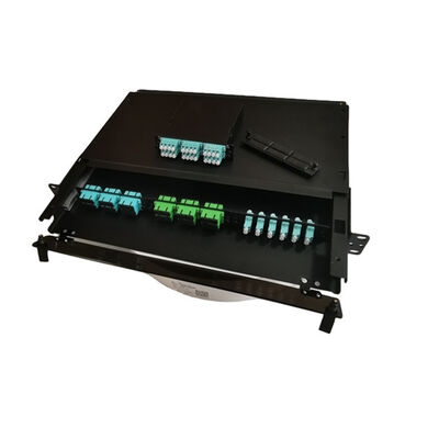 19 "LC Fiber Patch Panel MTP MPO 1U Metal Fiber Termination Box