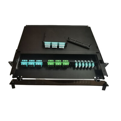 19 "LC Fiber Patch Panel MTP MPO 1U Metal Fiber Termination Box