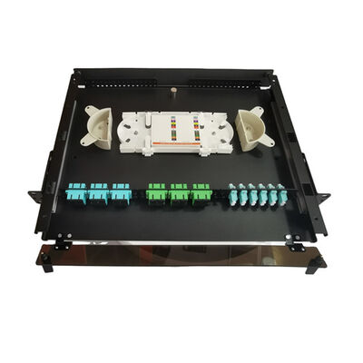 19 "LC Fiber Patch Panel MTP MPO 1U Metal Fiber Termination Box