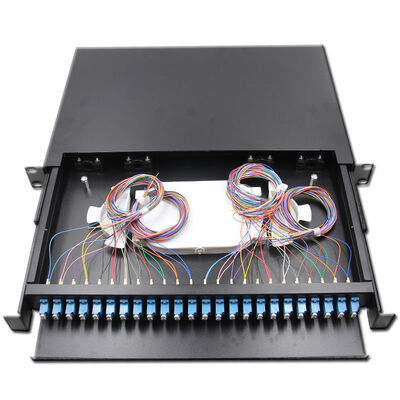ODF 24 Port Fiber Optic Patch Panel Enclosure Box 24Core Drawer Joint