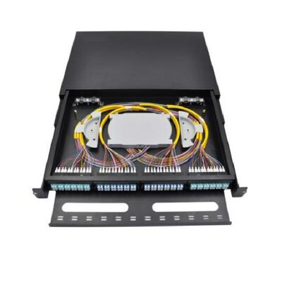 96FO MPO MTP Patch Panel LC Duplex 1U Fiber Patch Panel 12 Slot