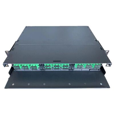 2U MPO MTP Patch Panel APC SC Duplex Fiber Enclosure Rack Mount
