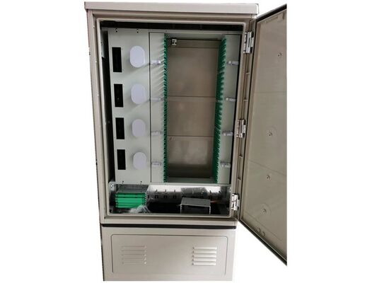 Kabinet Distribusi Luar Ruangan Kabinet Serat Optik yang Dipasang Pedestal IP65