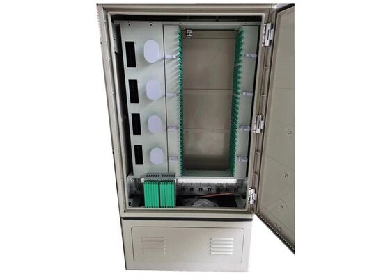 Kabinet Distribusi Luar Ruangan Kabinet Serat Optik yang Dipasang Pedestal IP65