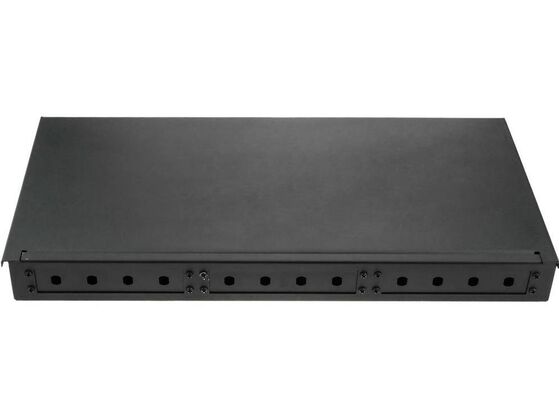 19" Rack Mount Fiber Patch Panel ST Adapter 1U Fiber Enclosure 12 Core