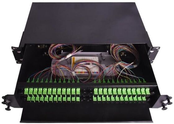 Fc Rack Mounted Fiber Optic Patch Panel ODF 19 Inch 48 Tipe Tarik Mulut