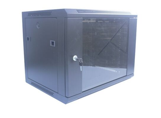 9U Server Rack Cabinet 19" Wall Mount Removable Black Data Cabinet/Network Rack