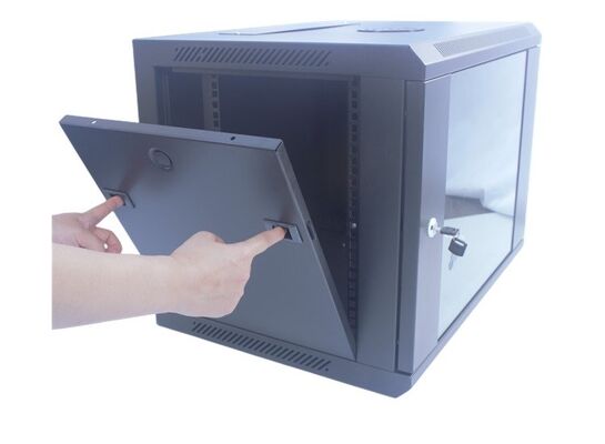 9U Server Rack Cabinet 19" Wall Mount Removable Black Data Cabinet/Network Rack
