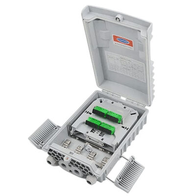 Kotak Pemisah Serat Optik SM / MM Abu-abu Muda 1x8 PLC Splitter