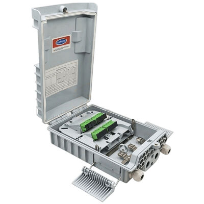 Kotak Pemisah Serat Optik SM / MM Abu-abu Muda 1x8 PLC Splitter