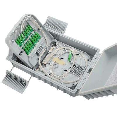 Kotak Pemisah Serat Optik SM / MM Abu-abu Muda 1x8 PLC Splitter