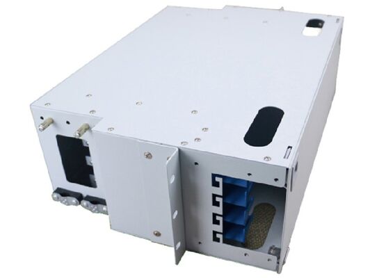 Unit Distribusi Optik ODF Singemode 48 Port Panel Patch Serat Optik LC