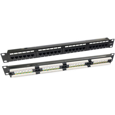 1U Panel Patch Keystone Kosong Panel Patch 24 Port CAT5E Tanpa Pelindung