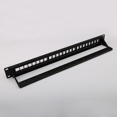 Panel Patch Jaringan 1RU C5e Blank Frame 24 Port Patch Panel Dibongkar