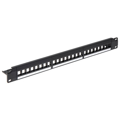 Panel Patch Jaringan 1RU C5e Blank Frame 24 Port Patch Panel Dibongkar
