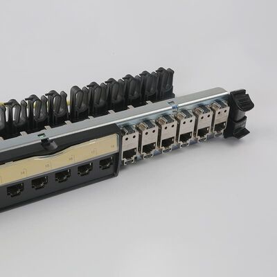 Panel Patch Jaringan UTP Panel Patch RJ45 1U 24 Port Terintegrasi