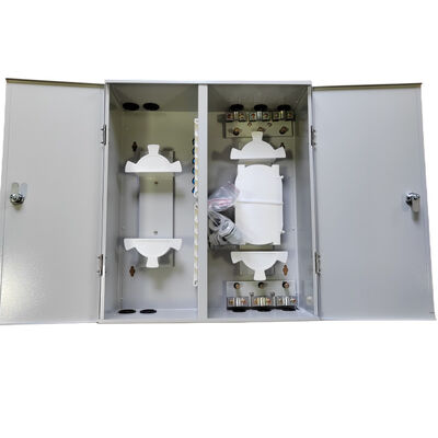Double Door Double Locks Metal Wall Mount Fiber Enclosure 72 Pelabuhan