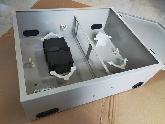 72Port 1-Pintu Wall Mount Fiber Enclosure 144 Serat (LC/DX) Cold Roll Steel Sheets
