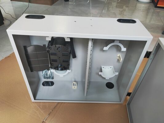 72Port 1-Pintu Wall Mount Fiber Enclosure 144 Serat (LC/DX) Cold Roll Steel Sheets