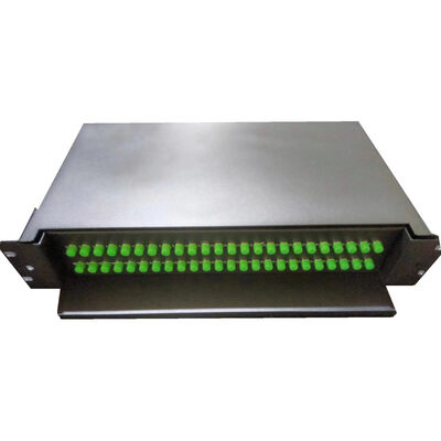48C FC APC Sliding Rack Mount Optical Patch Panel Dengan G652D/G657A1