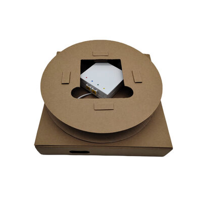 Kotak penghentian serat yang dipasang di dinding dengan 4 outlet Ukuran kemasan 270x265x60mm