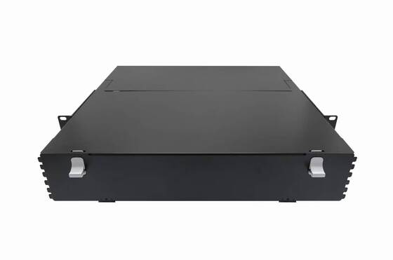 2U 288 Core MTP MPO -LC Patch panel ODF Chassis enclosure Jenis geser untuk 24 kaset
