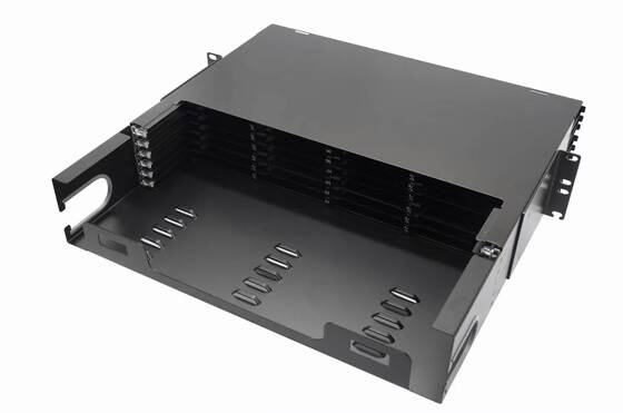 4U 576 Inti MTP MPO - LC Panel Patch ODF Sasis Enklosur Tipe Geser untuk 48 Kaset