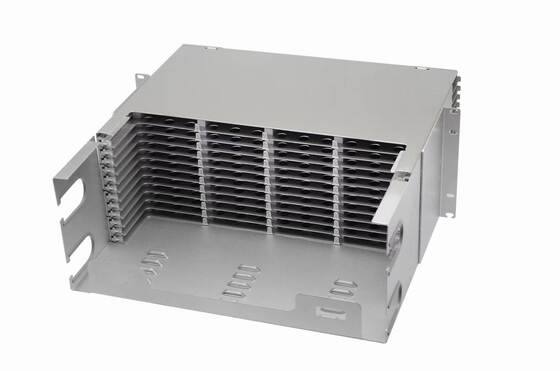 4U 576 Inti MTP MPO - LC Panel Patch ODF Sasis Enklosur Tipe Geser untuk 48 Kaset