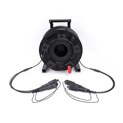 Gulungan Kabel Serat Optik Lapis Baja Taktis Mode Tunggal 4 6 8 12 24 Core OS2 LC SC Konektor TPU Patch Cord untuk Dinding LED Novastar