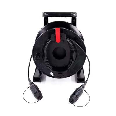 Gulungan Kabel Serat Optik Taktis FTTA Expanded Beam Konektor AARC HXB11 HXB13 HXB15 SM 2 4 6 8 Serat Saluran Inti 10-300M