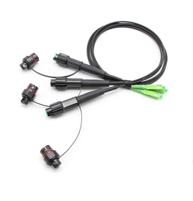 Kabel Huawei Mini SC/APC ke SC/APC 3.0mm Lapis Baja LSZH Tahan Air Luar Ruangan Jumper Serat