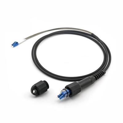 Kabel Patch Fiber Lapis Baja Tahan Air Luar Ruangan Ip68 FTTA PDLC ke DLC UPC APC 7.0mm